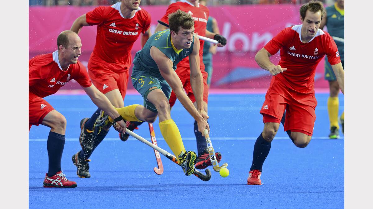 Maitland's Simon Orchard in action for the Kookaburras during the London Olympics.