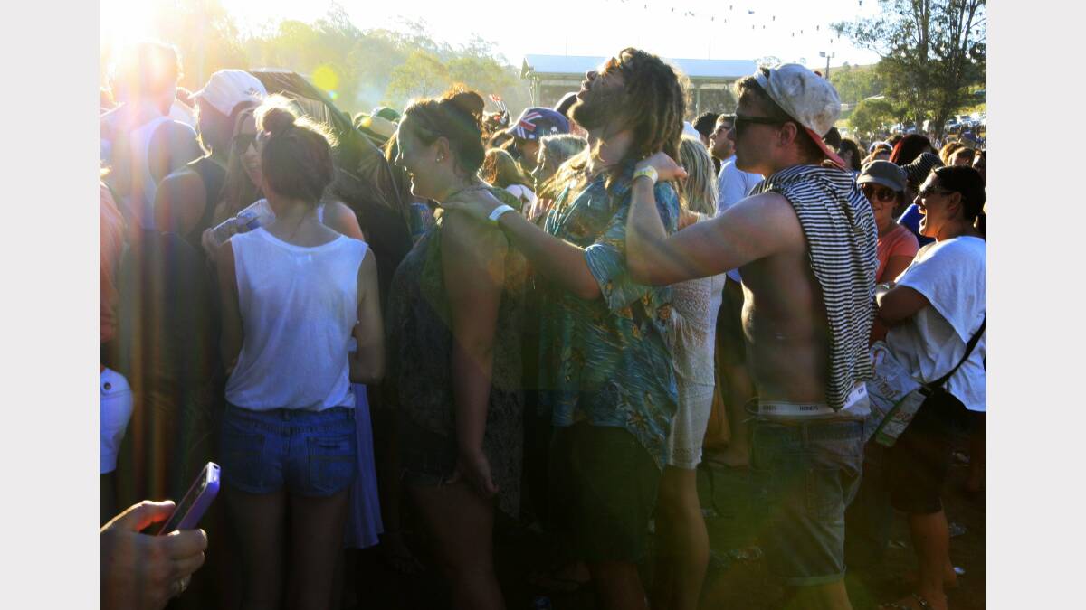 Crowds at the Gentlemen of the Road festival at Dungog on Saturday. Picture: Peter Stoop