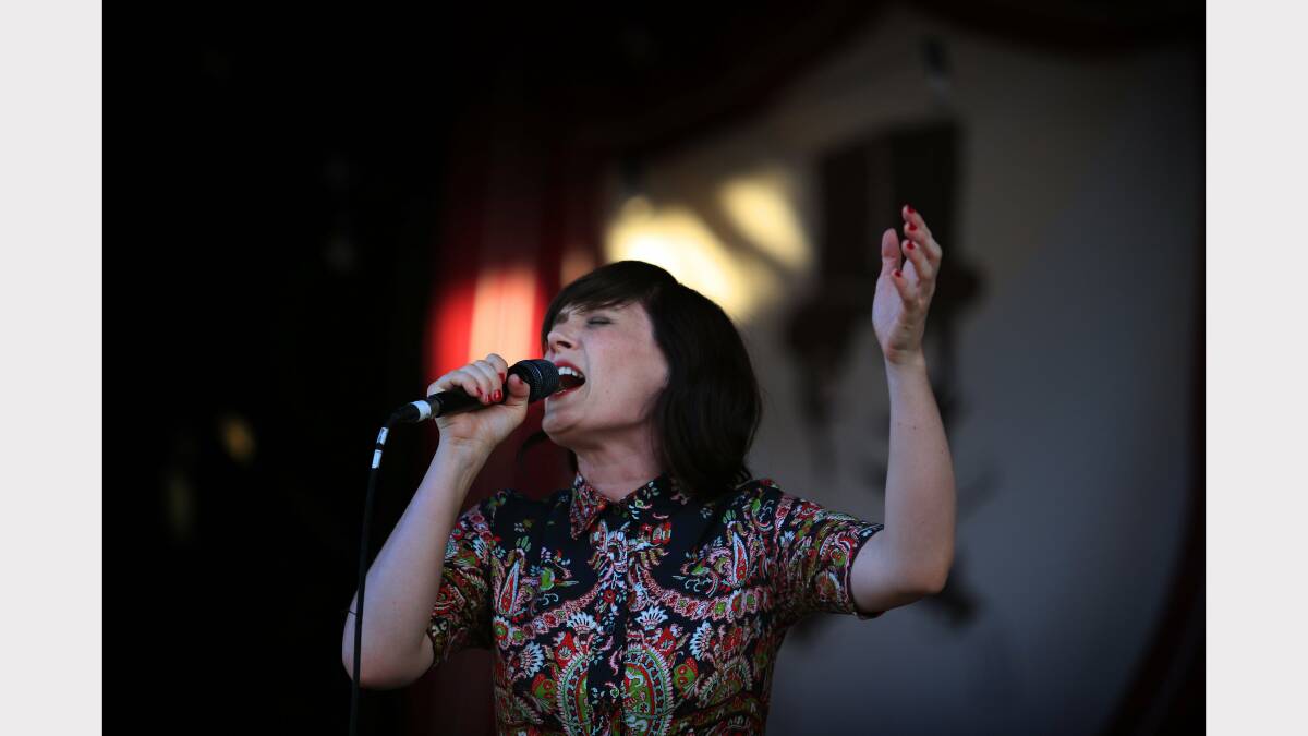 Sarah Blasko performs at the Gentlemen of the Road festival at Dungog on Saturday. Picture: Peter Stoop
