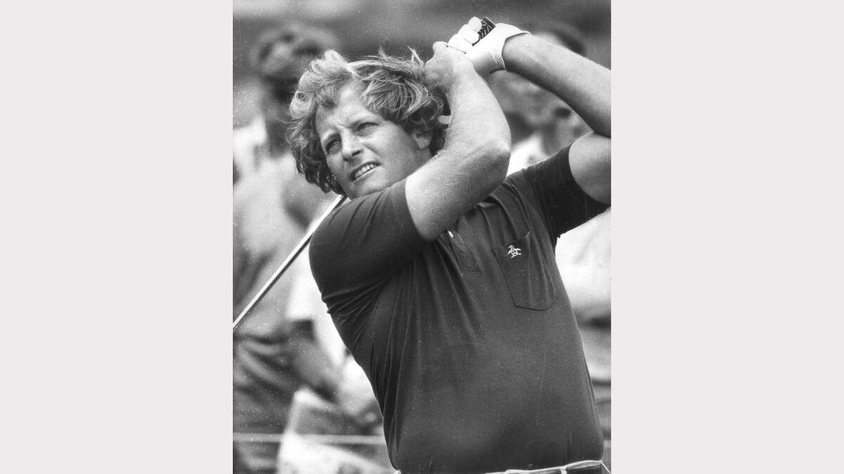 Jack Newton in action on day two of the NSW Open Golf Championship at The Lakes golf course on November 2, 1979.