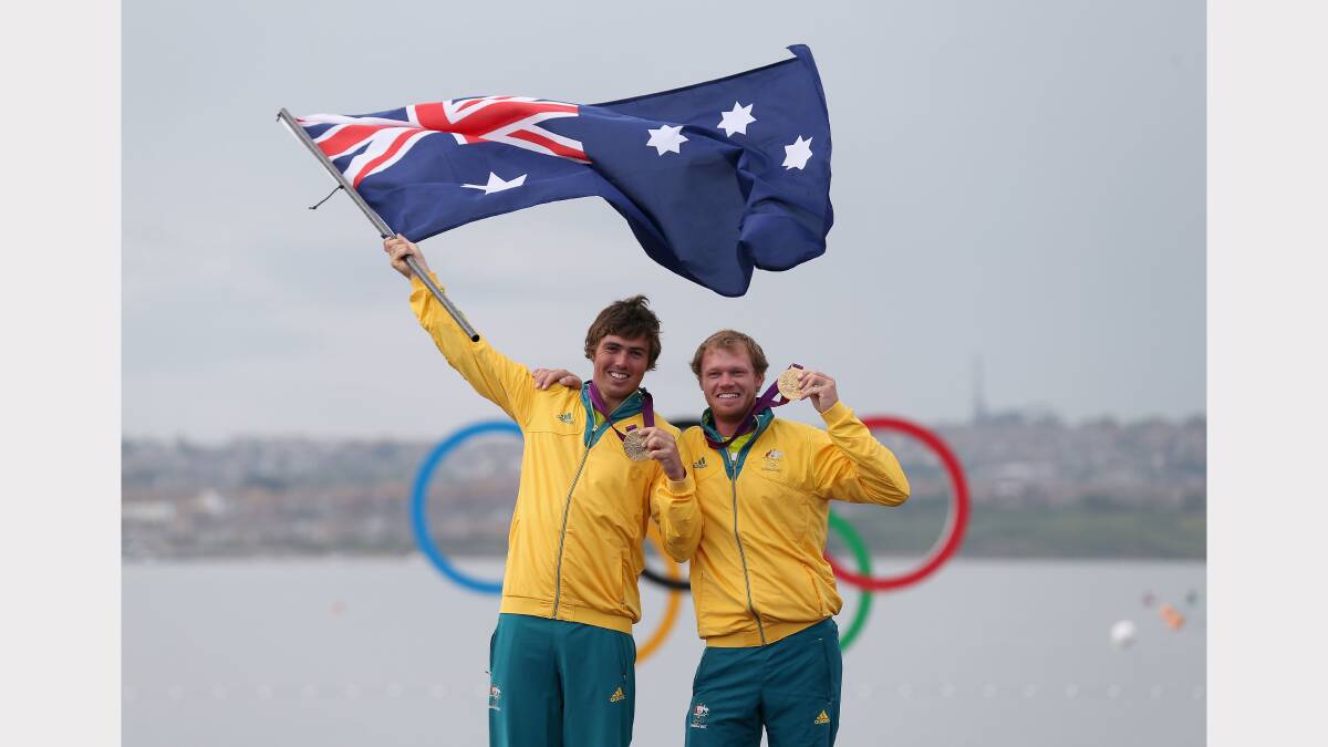 Lake Macquarie sailors Nathan Outteridge and Iain Jensen win gold at the London Olympics