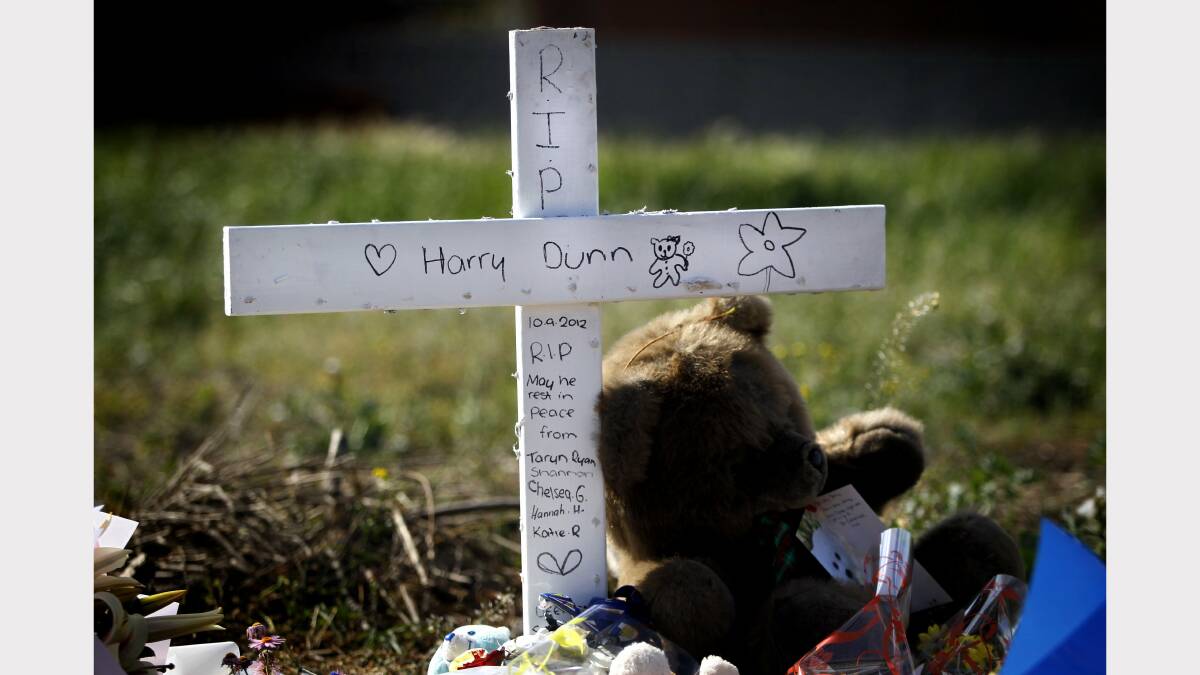 A tribute to nine-year-old Harry Dunn, of Singleton, who was killed in a bus crash.