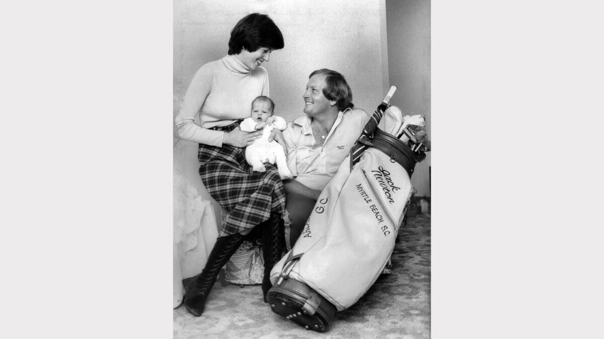 Jackie and Jack Newton with baby Kristie (4 weeks) at Warners Bay in September, 1978.