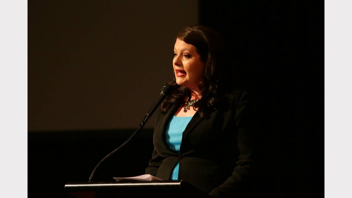 FEDERAL FORUM: Jaimie Abbott addresses the audience. Picture: Peter Stoop