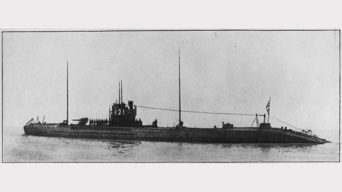 Rare photo of the Japanese 121 submarine, believed to be the type of vessel used in the attack on Newcastle.