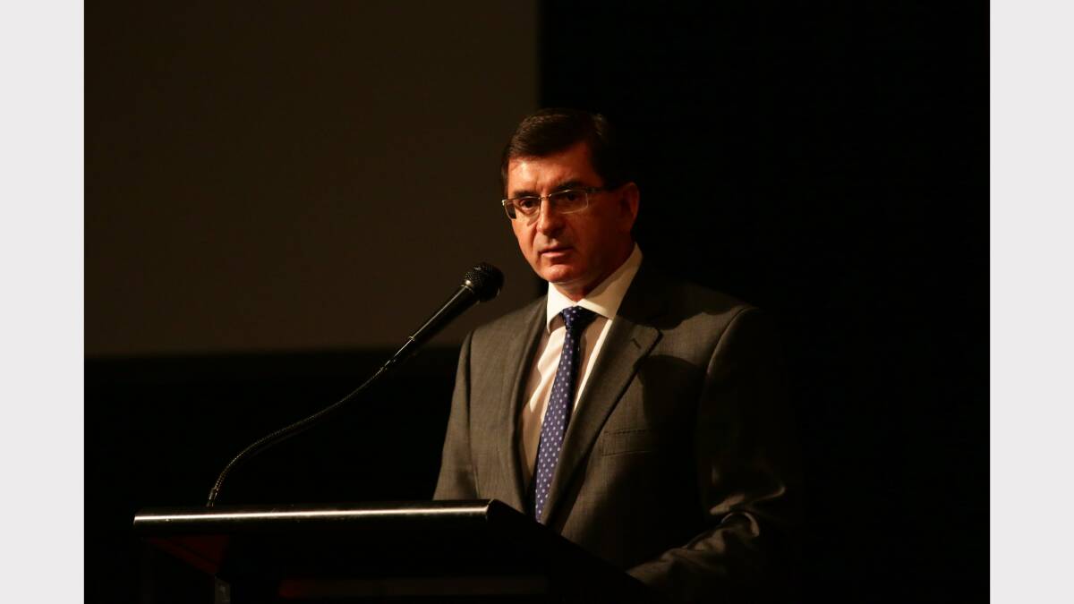 FEDERAL FORUM: John Church addresses the audience. Picture: Peter Stoop