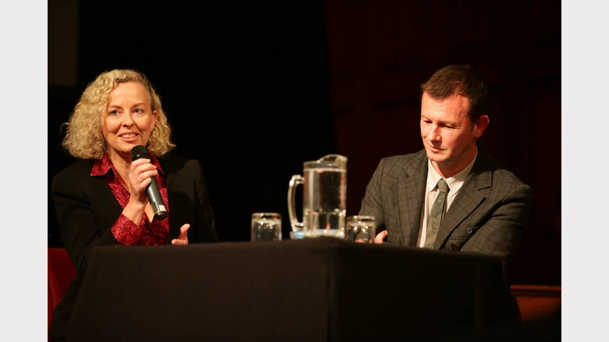 FEDERAL FORUM: Sharon Claydon responds to a question from the Herald's Jason Gordon. Picture: Peter Stoop