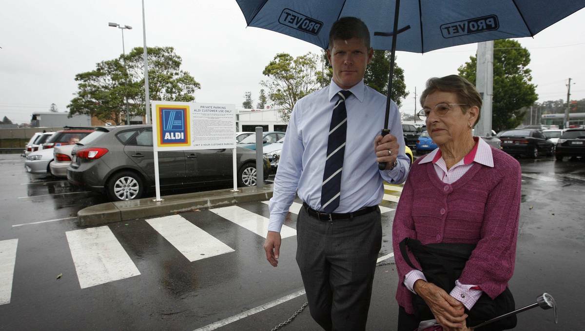 LEGISLATION CHANGES: MP Andrew Cornwell with Joy White, who was chased for a  ‘‘fine’’.  Picture: Darren Pateman