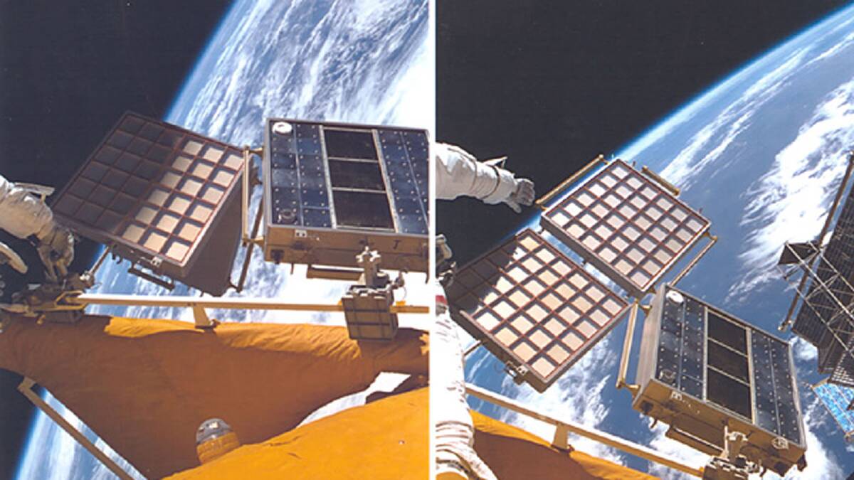 Mir Environmental Effects Payload (MEEP) Orbital Debris Collector (ODC) was exposed to the space environment for 18 months. Photo: NASA