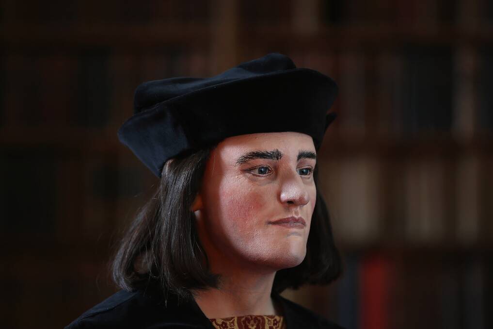 A facial reconstruction of King Richard III. Photo by Dan Kitwood/Getty Images