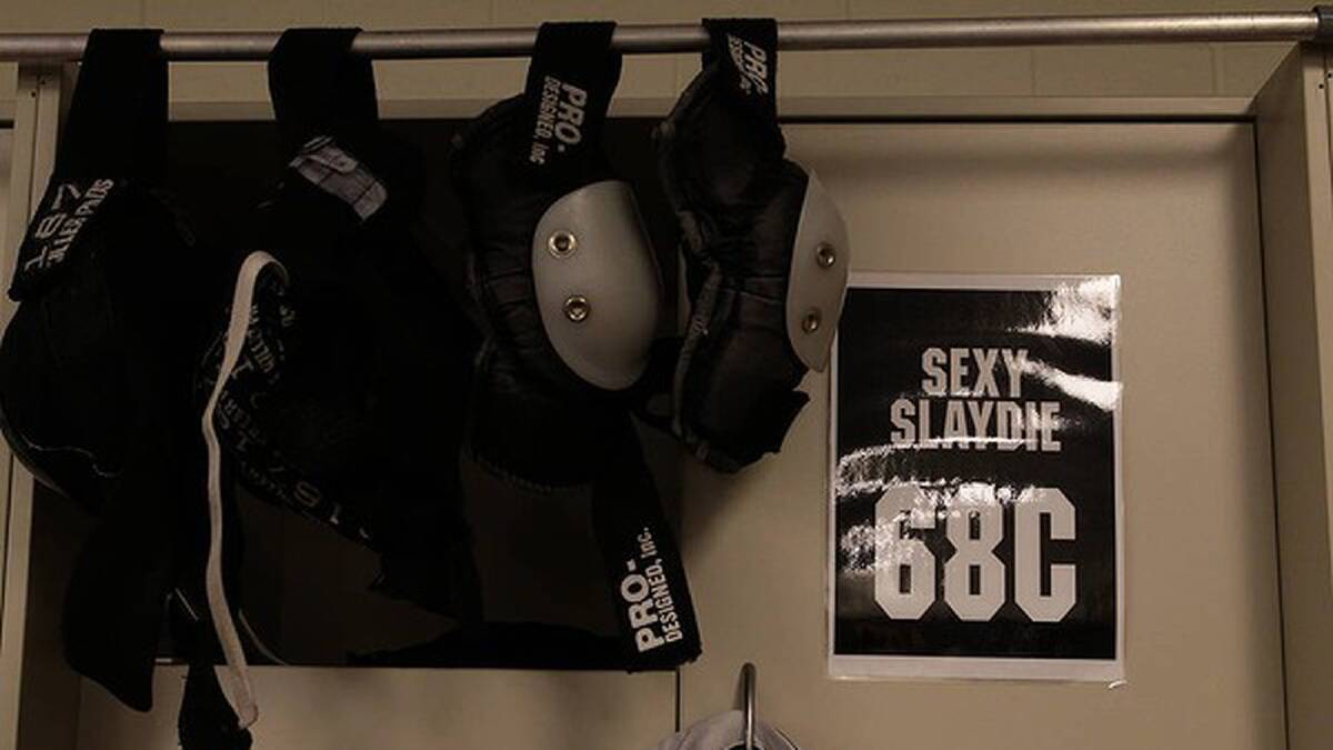 The locker for Sexy Slaydie of the Gotham Girls is ready. Photo: Danielle Smith