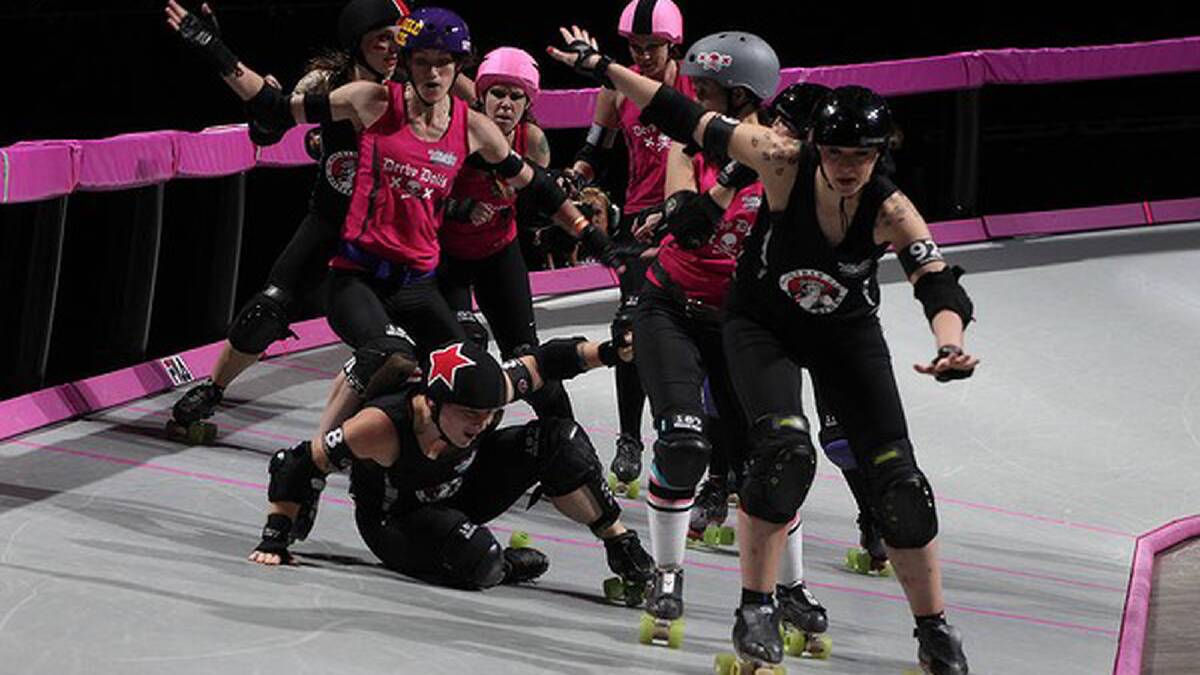 L.A Derby Dolls v Gotham City from Allphones Arena in Sydney. Photo: Danielle Smith